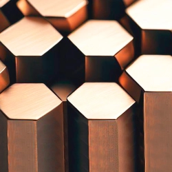 Бронзовый шестигранник 30х4000 мм БрБ2 ГОСТ 15835-70 - фото