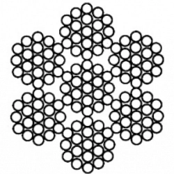 Канат двойной свивки 50 мм 6х30(6+12+12)+1 ГОСТ 3085-80 - фото