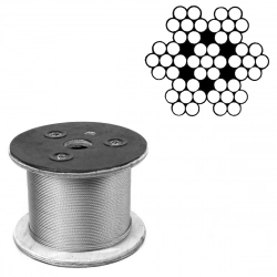 Канат с металлическим сердечником 6х7+1х7 2.8 мм ГОСТ 3066-80 - фото