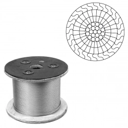 Закрытый канат 1+6+12+18+24 70 мм ГОСТ 7676-73 - фото