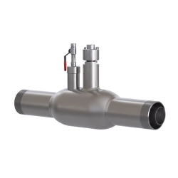 Кран шаровой с воздушником ППУ ОЦ Ст20 2 DN50 9x530 мм ГОСТ 10704-91/10705-80 - фото