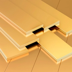 Латунная полоса/шина холоднокатанная 3х150х1000 мм ЛС63-3 ГОСТ 4442-2014 - фото