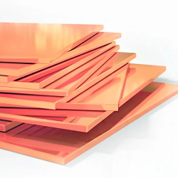 Медная плита горячекатаная 50х4000х2500 мм М1ф ГОСТ 1173-2006 - фото