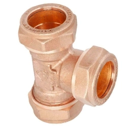 Медные обжимные тройники 12 мм М1ф ТУ - фото