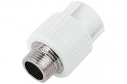 Муфта PP-R комбинированная под приварку Dn 20 мм Ру25 кгс/см2 1/2 дюйма - фото