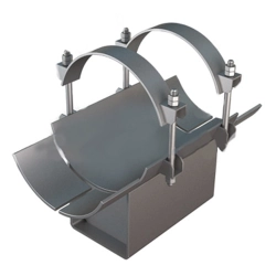 Неподвижная хомутовая опора с корпусом 76x20x4.3 мм ТС-670.00.00 Серия 5.903-13 в.7-95 - фото