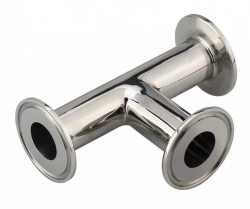 Нержавеющий тройник clamp DN10 12x34 мм AISI 316L - фото