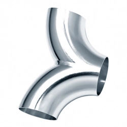 Нержавеющий отвод двойной T-образный 37 мм AISI 304 - фото