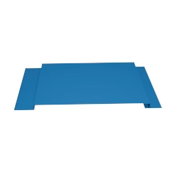 Линеарная панель гладкая 0.7x281, RAL 5015 (Небесно-синий), закрытые торцы, без руста, каркас монолит - фото