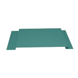 Линеарная панель гладкая 0.7x281, RAL 6033 (Мятно-бирюзовый), закрытые торцы, без руста, каркас монолит - фото