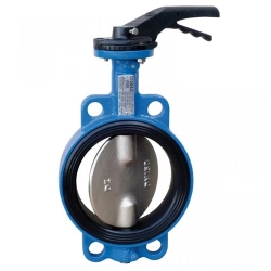 Штампосварный поворотный затвор с резиновым уплотнителем DN 80 мм PN 16 кгс/см2 - фото