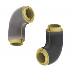 Скорлупа ППУ для отводов без покрытия 45x159 мм - фото