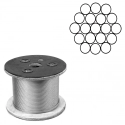 Спиральный канат 1х19 7 мм DIN 3053 - фото