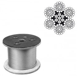 Стальной канат 6х36 59 мм DIN 3064 - фото