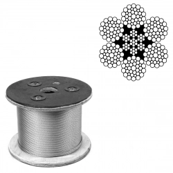 Стальной канат 6х37 14 мм DIN 3066 - фото