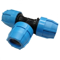 Тройник ПЭ 100 внутренний компрессионный 1/2 F 25 мм - фото